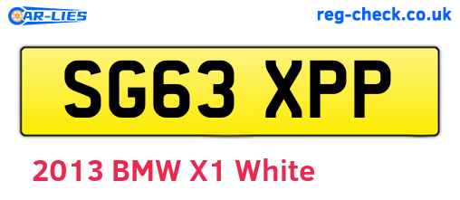 SG63XPP are the vehicle registration plates.