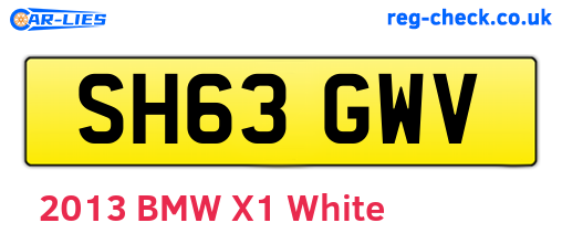 SH63GWV are the vehicle registration plates.