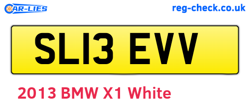 SL13EVV are the vehicle registration plates.