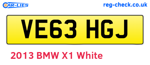 VE63HGJ are the vehicle registration plates.
