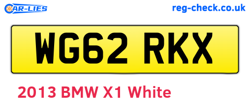 WG62RKX are the vehicle registration plates.
