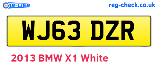 WJ63DZR are the vehicle registration plates.