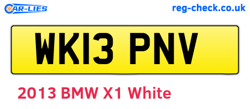 WK13PNV are the vehicle registration plates.