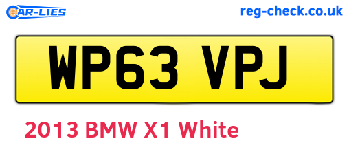 WP63VPJ are the vehicle registration plates.