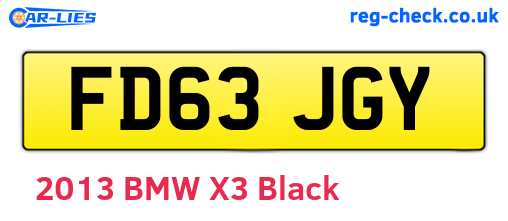 FD63JGY are the vehicle registration plates.