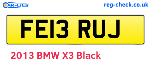 FE13RUJ are the vehicle registration plates.