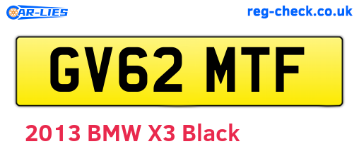 GV62MTF are the vehicle registration plates.