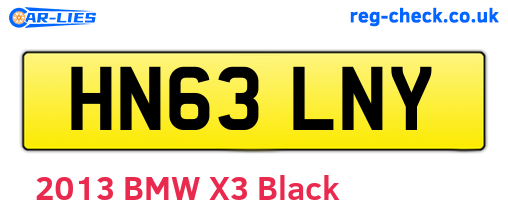 HN63LNY are the vehicle registration plates.