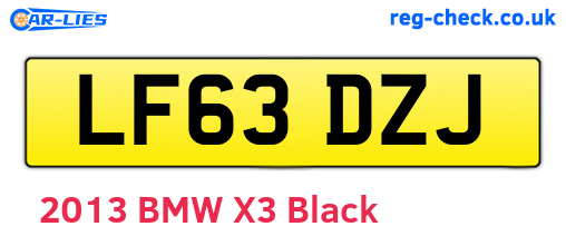 LF63DZJ are the vehicle registration plates.
