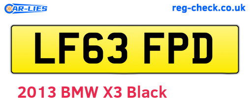 LF63FPD are the vehicle registration plates.