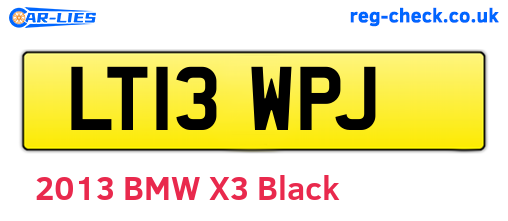 LT13WPJ are the vehicle registration plates.