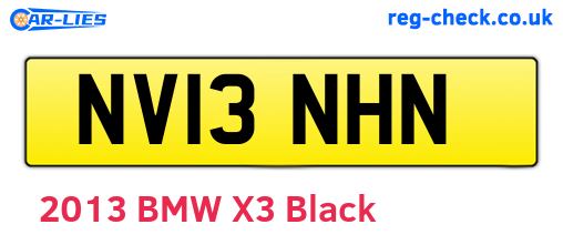 NV13NHN are the vehicle registration plates.
