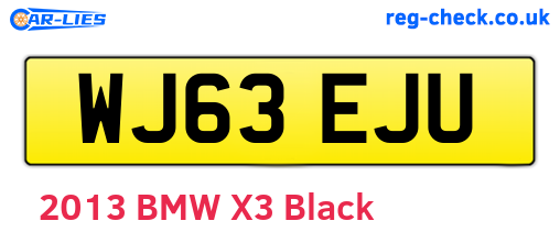 WJ63EJU are the vehicle registration plates.