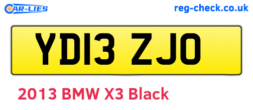 YD13ZJO are the vehicle registration plates.