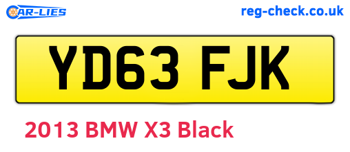 YD63FJK are the vehicle registration plates.