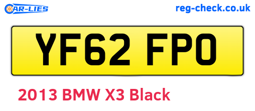 YF62FPO are the vehicle registration plates.