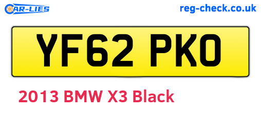 YF62PKO are the vehicle registration plates.