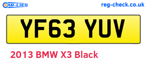 YF63YUV are the vehicle registration plates.