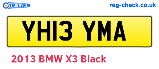 YH13YMA are the vehicle registration plates.