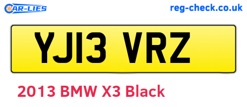 YJ13VRZ are the vehicle registration plates.