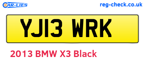 YJ13WRK are the vehicle registration plates.