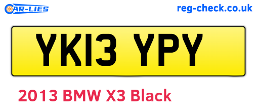 YK13YPY are the vehicle registration plates.