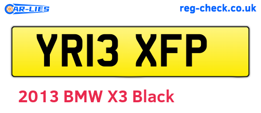 YR13XFP are the vehicle registration plates.