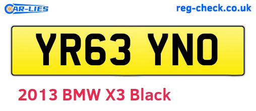 YR63YNO are the vehicle registration plates.
