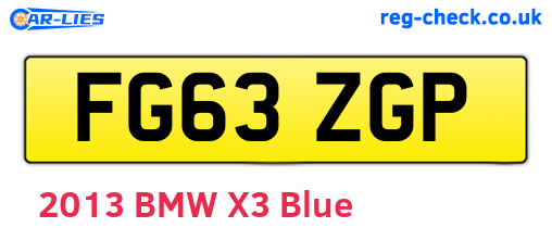 FG63ZGP are the vehicle registration plates.
