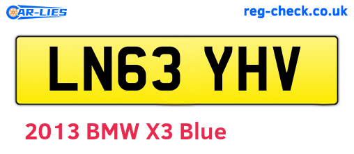 LN63YHV are the vehicle registration plates.