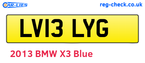 LV13LYG are the vehicle registration plates.