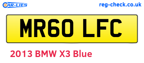 MR60LFC are the vehicle registration plates.