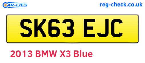 SK63EJC are the vehicle registration plates.