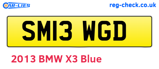 SM13WGD are the vehicle registration plates.