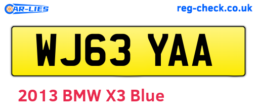 WJ63YAA are the vehicle registration plates.