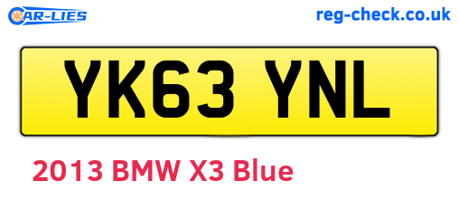 YK63YNL are the vehicle registration plates.