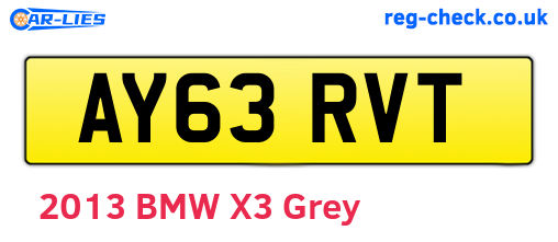 AY63RVT are the vehicle registration plates.