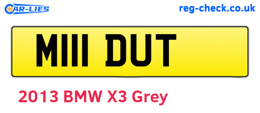 M111DUT are the vehicle registration plates.