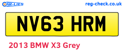 NV63HRM are the vehicle registration plates.