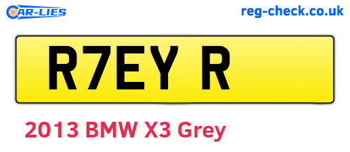 R7EYR are the vehicle registration plates.