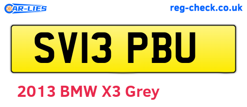 SV13PBU are the vehicle registration plates.