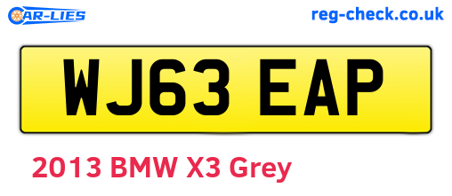 WJ63EAP are the vehicle registration plates.