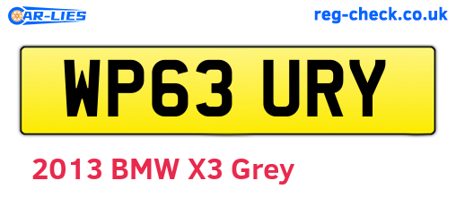 WP63URY are the vehicle registration plates.