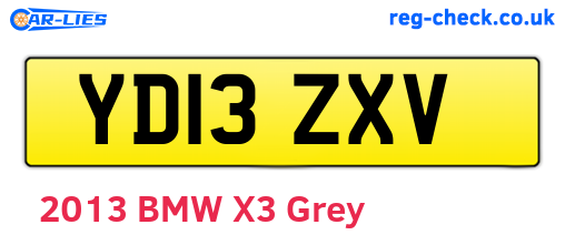 YD13ZXV are the vehicle registration plates.