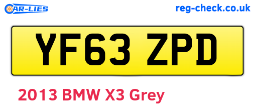 YF63ZPD are the vehicle registration plates.
