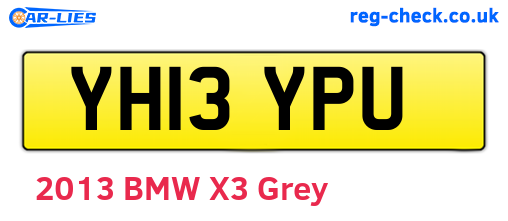 YH13YPU are the vehicle registration plates.