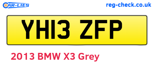 YH13ZFP are the vehicle registration plates.