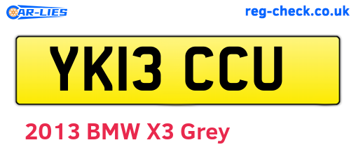 YK13CCU are the vehicle registration plates.