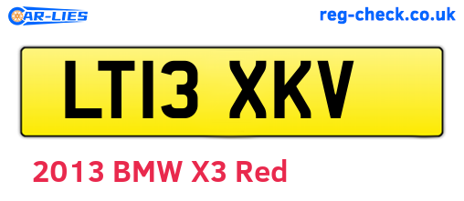 LT13XKV are the vehicle registration plates.