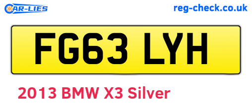FG63LYH are the vehicle registration plates.